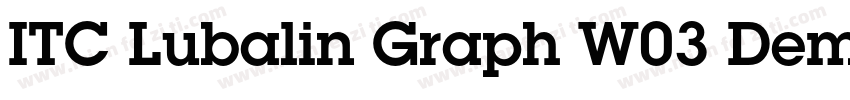 ITC Lubalin Graph W03 Demi Obl字体转换